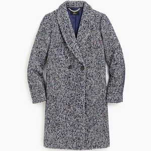 NWT J. Crew Daphne Top Coat in Italian Tweed Sz 2